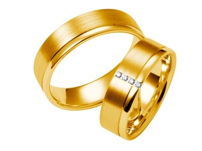 Eheringe Set Gelbgold Trauringe Ringe