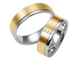 Eheringe Set Weißgold Gelbgold Trauringe Ringe