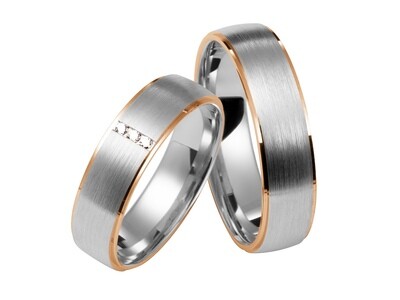 Eheringe Set Weißgold Rotgold Trauringe Ringe