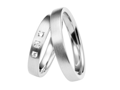 Eheringe Set Weißgold Trauringe Ringe