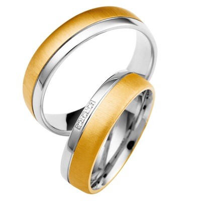Eheringe Set Weißgold Gelbgold Trauringe Ringe