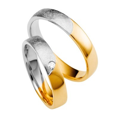 Eheringe Set Weißgold Gelbgold Trauringe Ringe