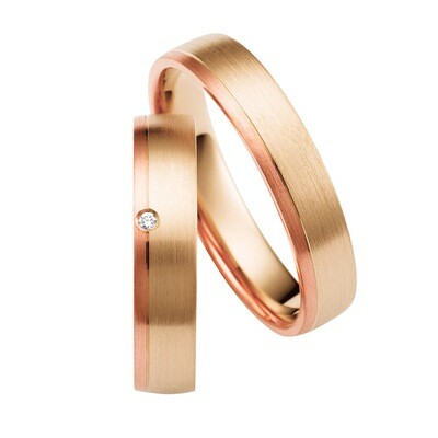 Eheringe Set Rotgold Mittelgold Trauringe Ringe