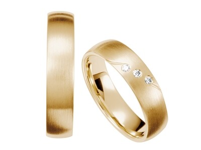 Eheringe Set Mittelgold Trauringe Ringe