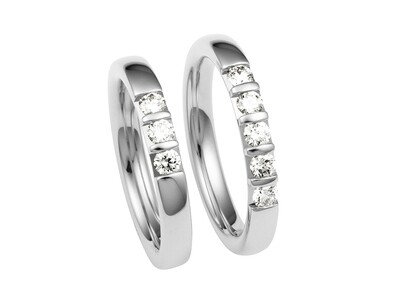 Damen Eheringe Weißgold Trauringe Ringe