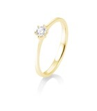 Verlobungsring Gelbgold 585 0,15ct w/si Solitär