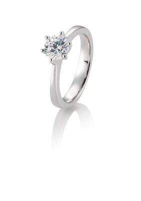 Verlobungsring Weißgold 750 0,60ct tw/si Solitär GIA