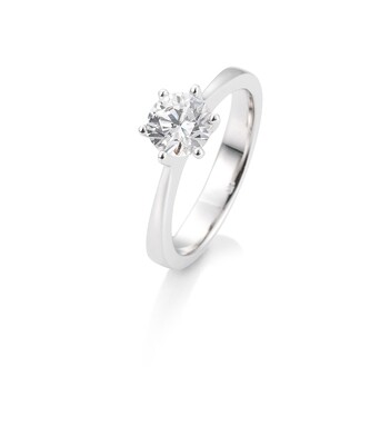 Verlobungsring Weißgold 750 0,80ct tw/si Solitär GIA