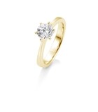 Verlobungsring Gelbgold 750 0,80ct tw/si Solitär GIA