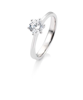 Verlobungsring Weißgold 585 1,00ct tw/si Solitär GIA