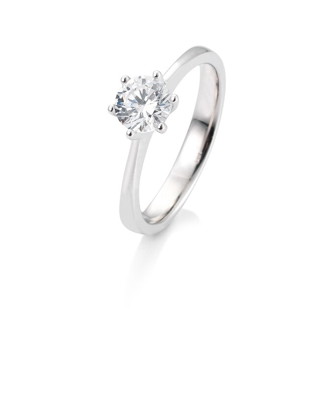Verlobungsring Platin 950 1,00ct tw/si Solitär GIA