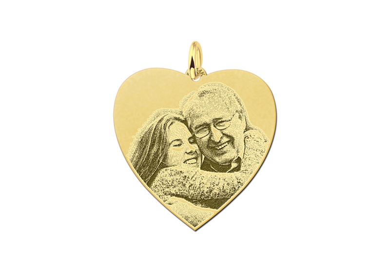 Fotoanhänger Herz Gold