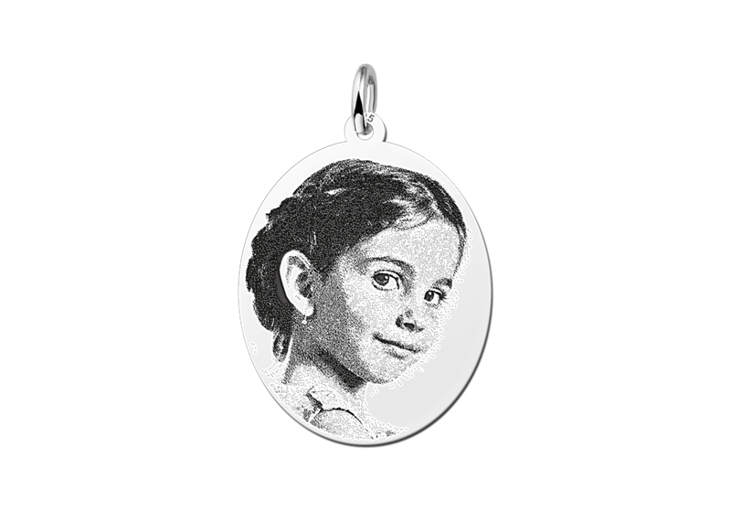 Anhänger mit Fotogravur Silber