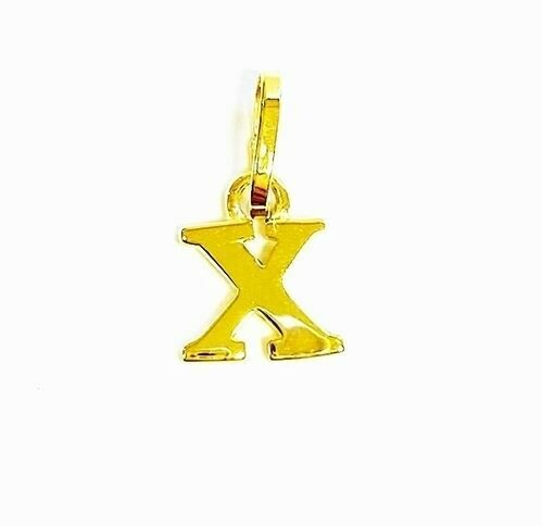 Anhänger Buchstabe X, 585 Gelbgold, 6mm, schlicht