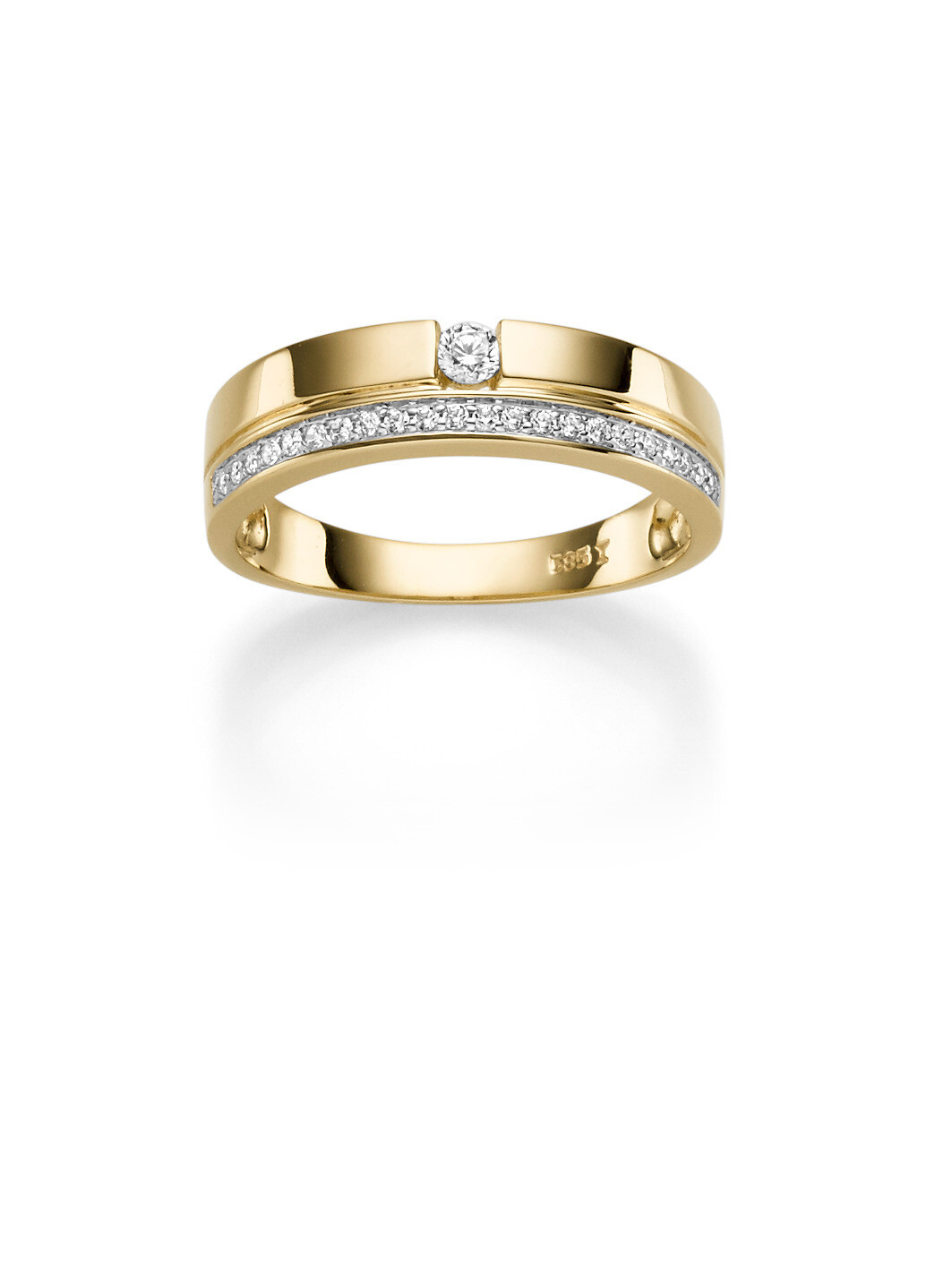 Gelbgold Ring mit Zirkonia