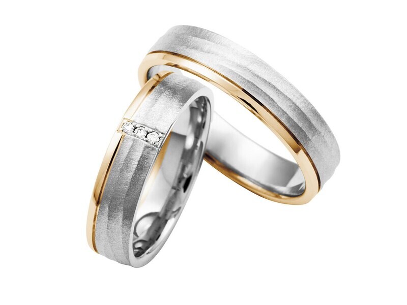 EHERINGSET WEISS MITTEL GOLD BICOLOR RING 585 / 000 GOLDSCHMIEDE JUWELIER EDER FELDBACH