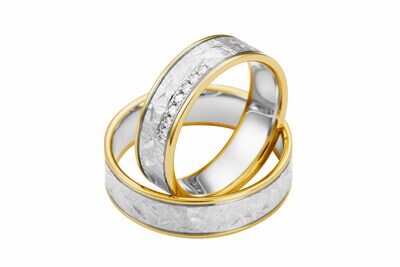 EHERINGSET WEISS GELB GOLD BICOLOR RING 585 / 000 GOLDSCHMIEDE JUWELIER EDER FELDBACH