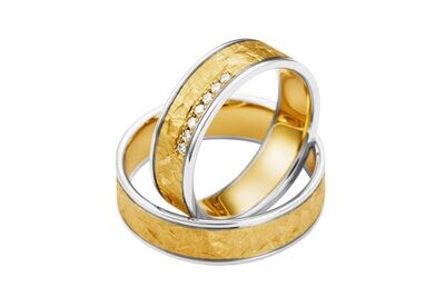 EHERINGSET WEISS GELB GOLD BICOLOR RING 585 / 000 GOLDSCHMIEDE JUWELIER EDER FELDBACH