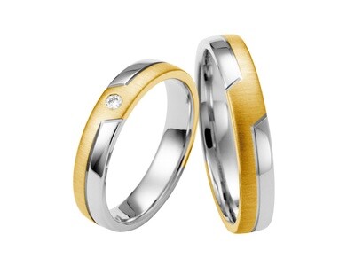 EHERINGSET WEISS GELB GOLD BICOLOR RING 585 / 000 GOLDSCHMIEDE JUWELIER EDER FELDBACH