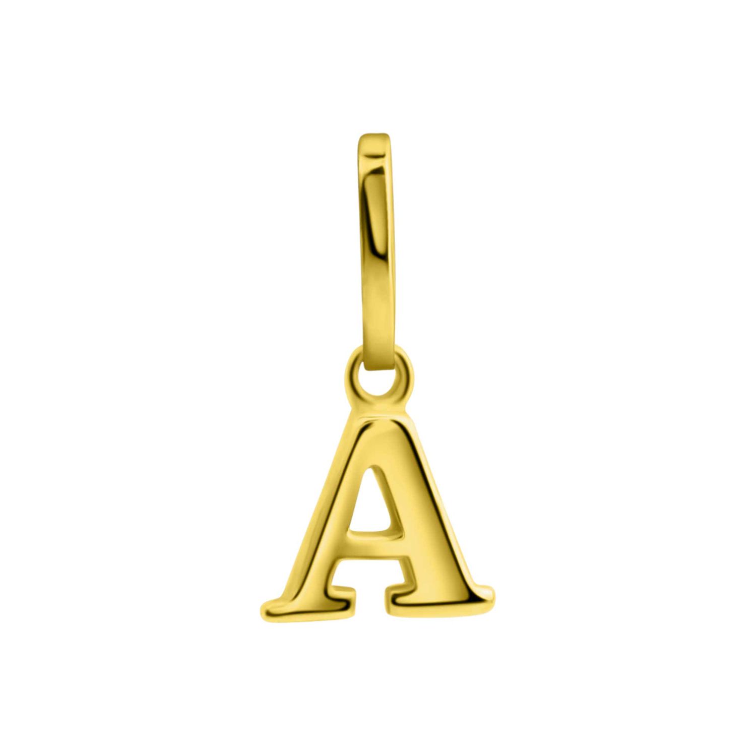 Anhänger Buchstabe A , 585 Gelbgold, 6mm, schlicht