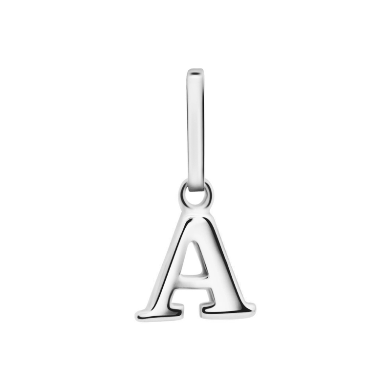 Anhänger Buchstabe A , 585 Weißgold, 6mm, schlicht