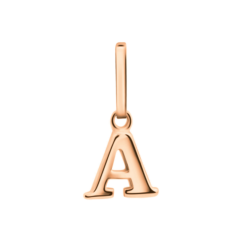 Anhänger Buchstabe A , 585 Rotgold, 6mm, schlicht