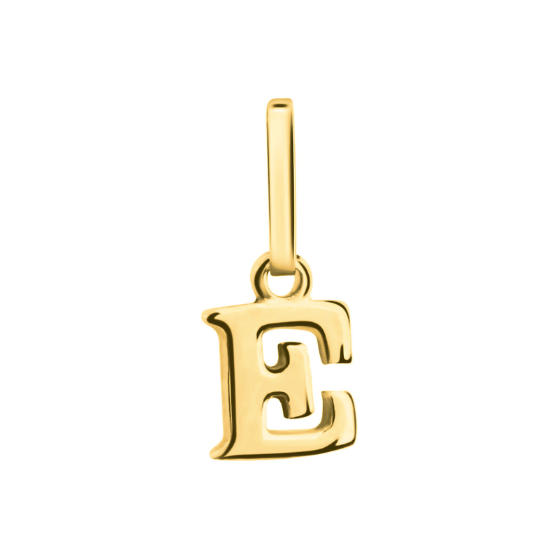 Anhänger Buchstabe E, 585 Gelbgold, 6mm, schlicht