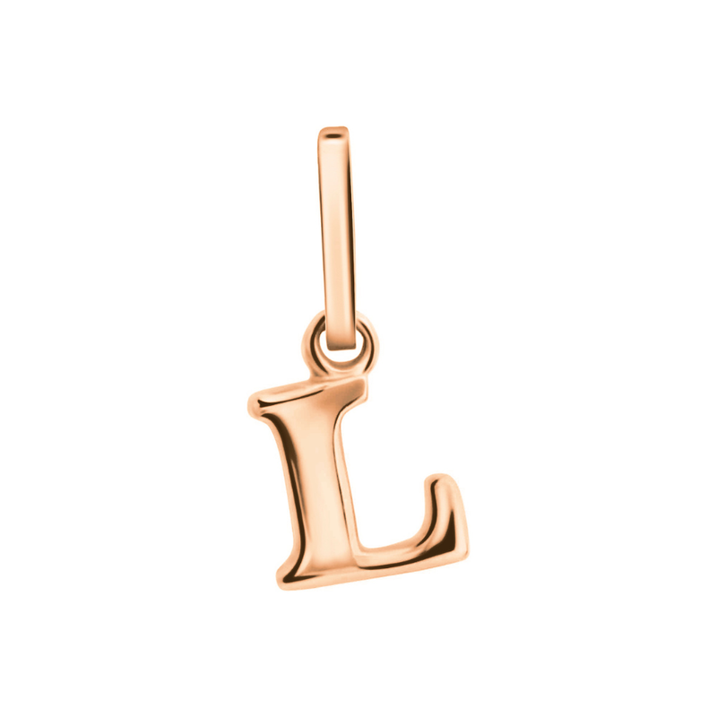 Anhänger Buchstabe L, 585 Rotgold, 6mm, schlicht