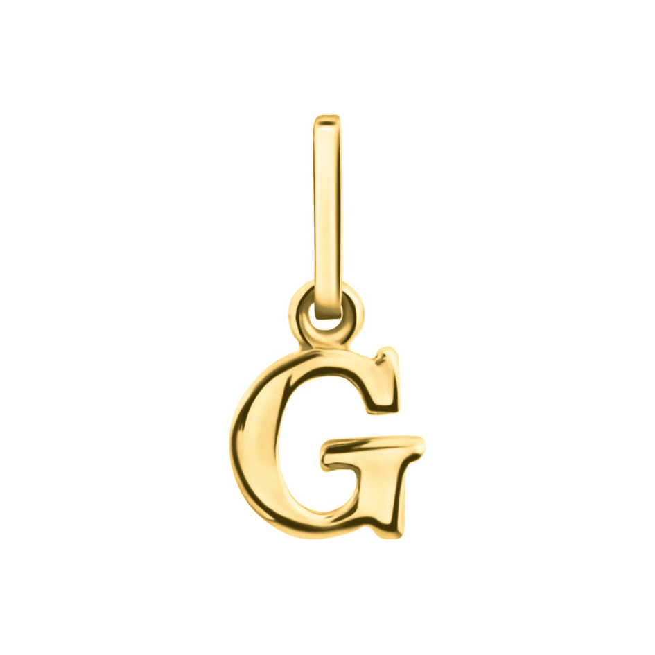 ​Anhänger Buchstabe G, 585 Gelbgold, 6mm, schlicht