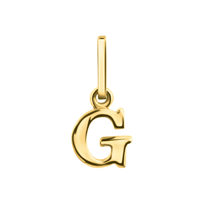​Anhänger Buchstabe G, 585 Gelbgold, 6mm, schlicht
