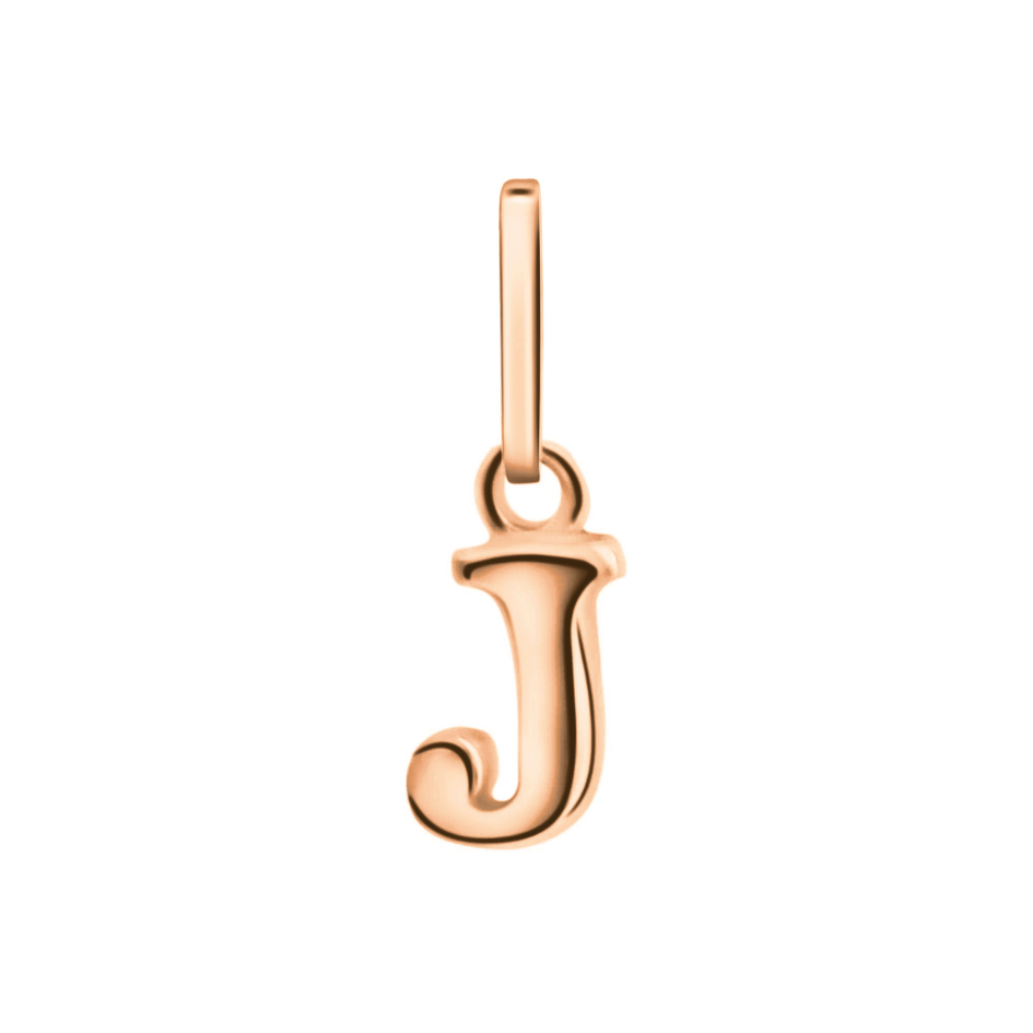 Anhänger Buchstabe J, 585 Rotgold, 6mm, schlicht