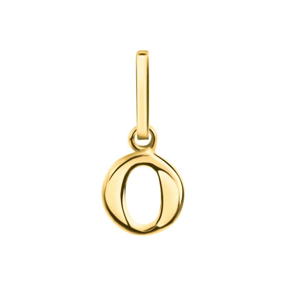 Anhänger Buchstabe O, 585 Gelbgold, 6mm, schlicht
