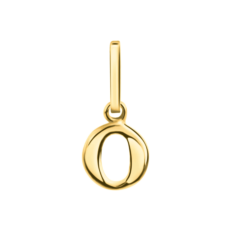 Anhänger Buchstabe O, 585 Gelbgold, 6mm, schlicht