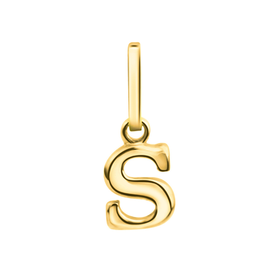 Anhänger Buchstabe S, 585 Gelbgold, 6mm, schlicht