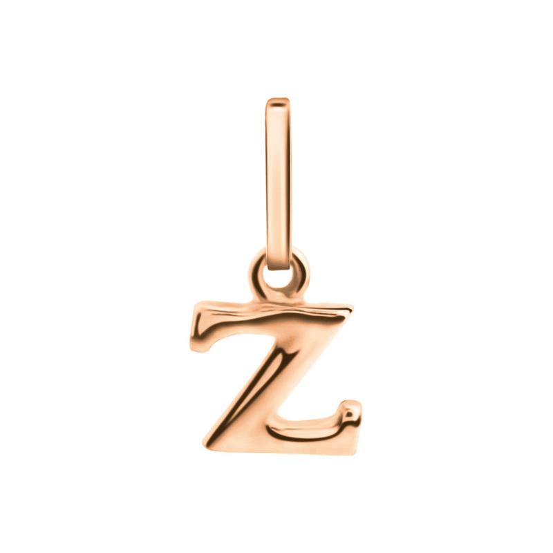 ​Anhänger Buchstabe Z, 585 Rotgold, 6mm, schlicht