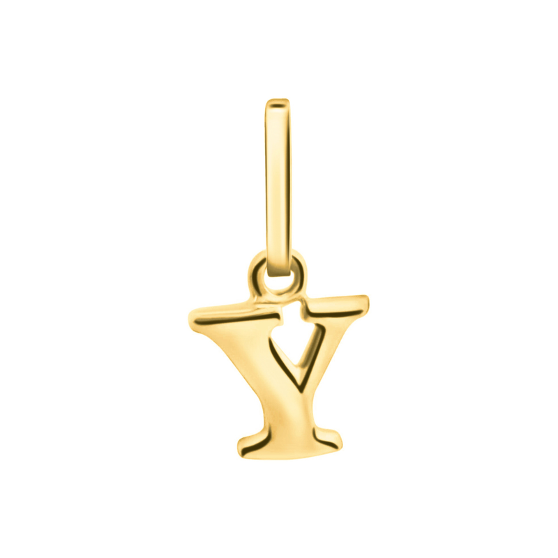 ​Anhänger Buchstabe Y, 585 Gelbgold, 6mm, schlicht