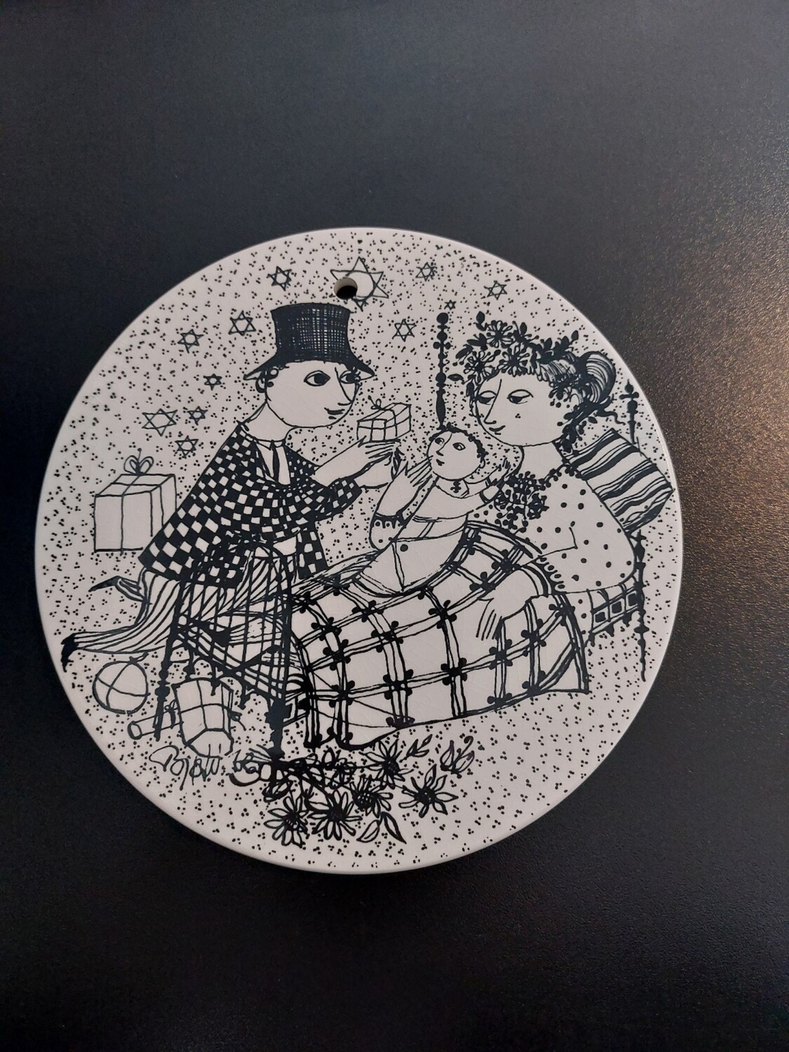 Vintage Wandteller Dezember