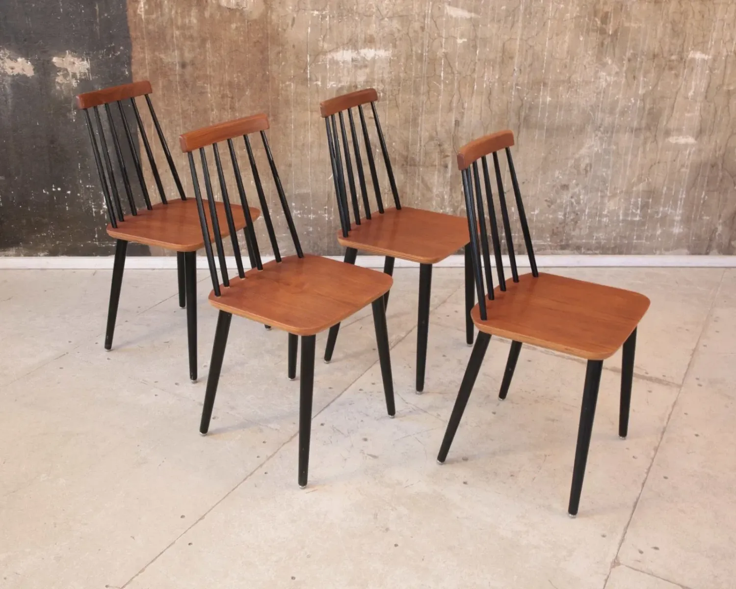 4er Set Vintage Stühle