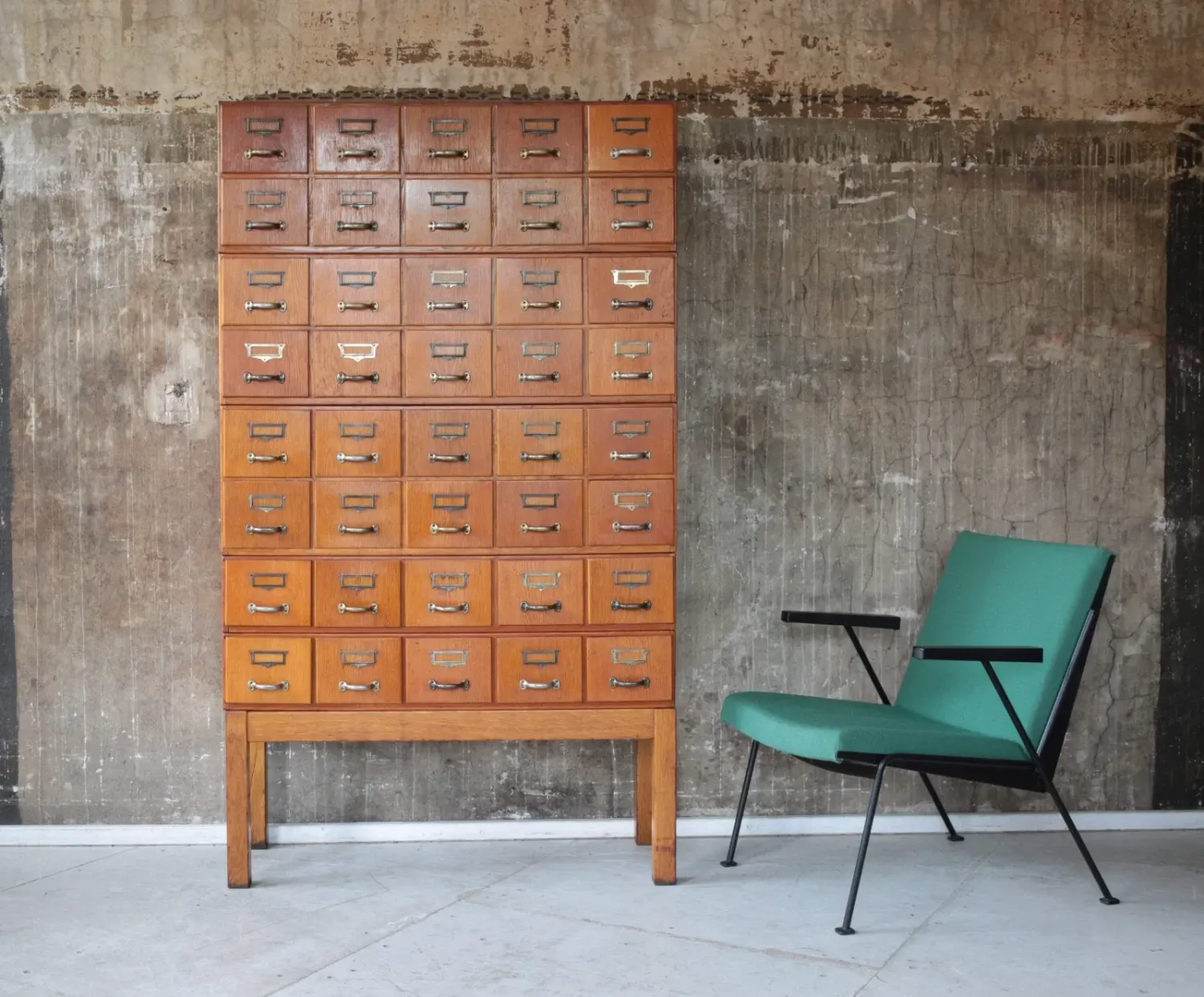 Vintage Karteikartenschrank / Apothekerschrank
