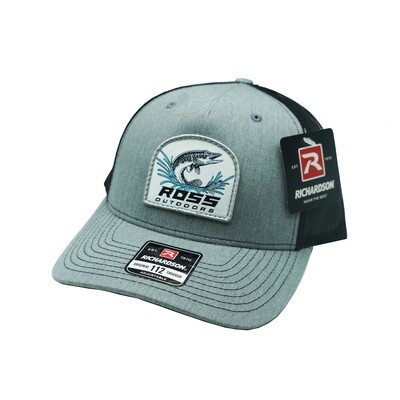 Ross Outdoors Pike Snapback Hat Grey