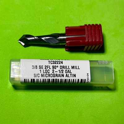 1 New 3/8&quot; 2FL 90 Degree Drill Mill, coated