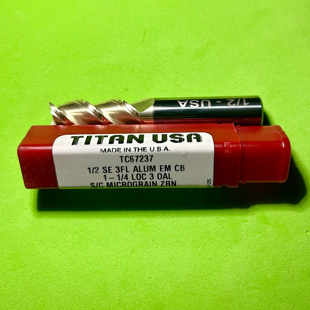 One new 1/2&quot; 3FL ZRN cutter w/chip splitters