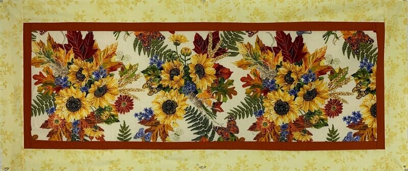 Fall Sunflower Table Runner Quilt Top