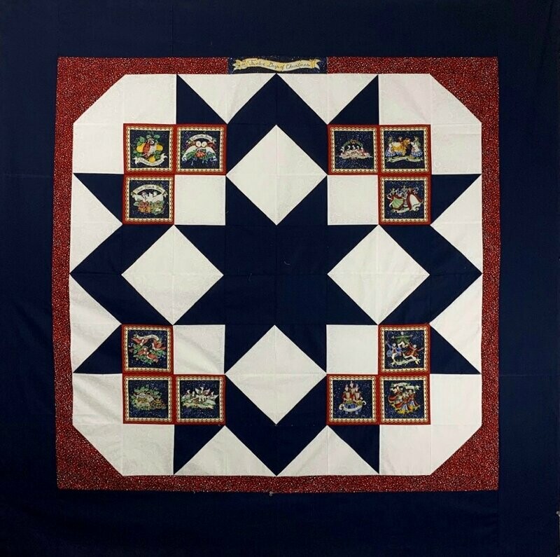12 Days of Christmas Wall Hanging/Throw Quilt Top