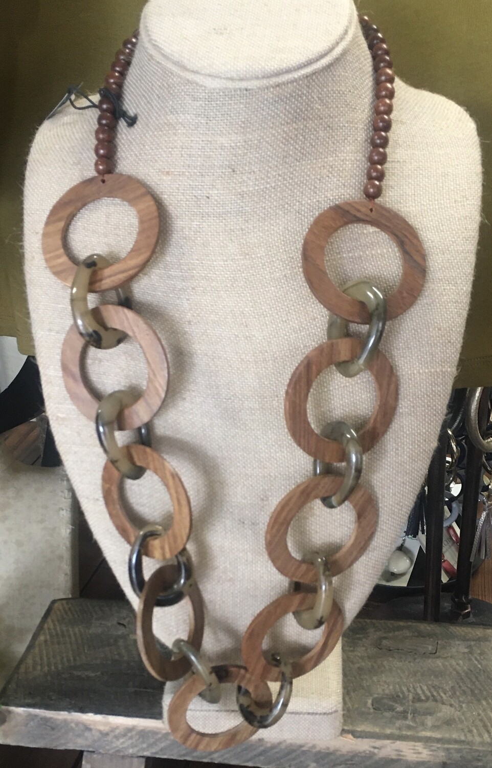 Wooden Circle Necklace
