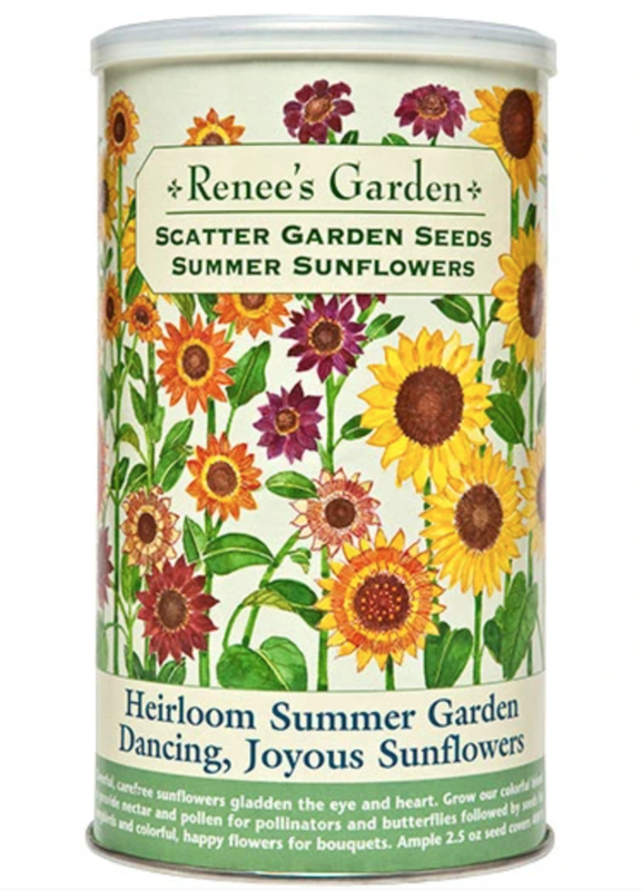 Scatter Can Seeds - Heirloom Summer Garden Dancing, Joyous Sunflowers