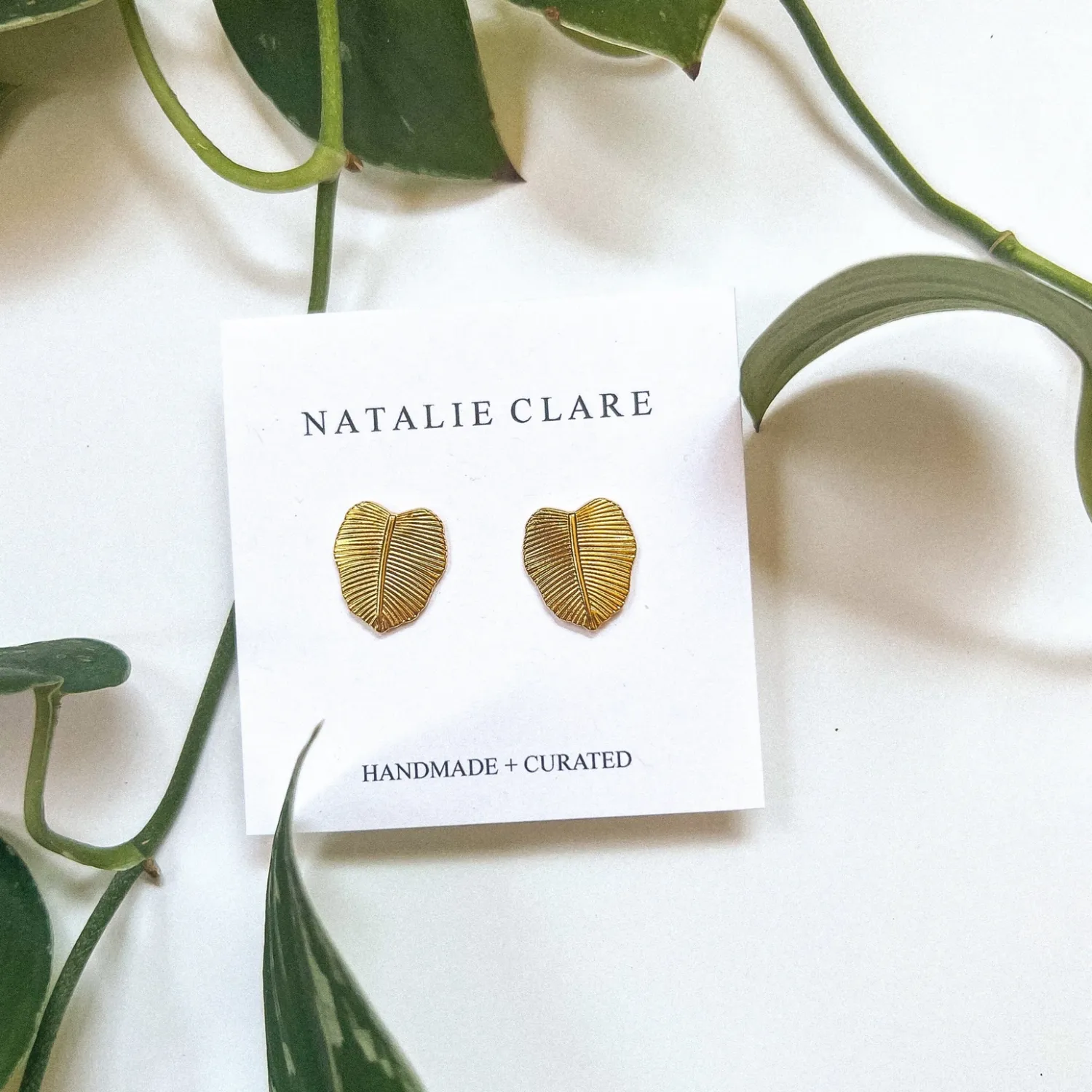 Earrings - Philodendron Studs
