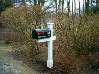 Mr. Mailbox Combo 3 —Black, White, or Natural 5" X 5" Premier Western Red Cedar Post & Installation
