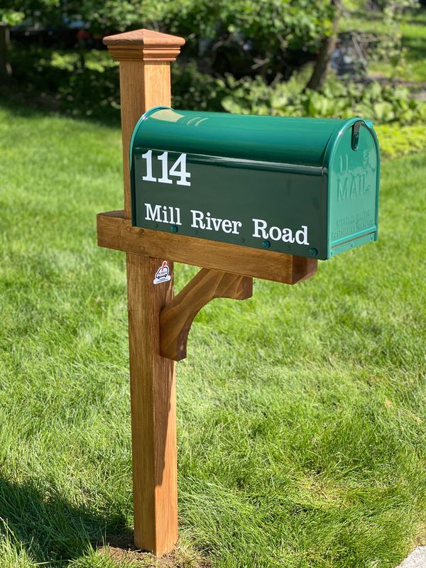Mr. Mailbox Combo 1 with White 4" X 4" Cedar Post & Installation