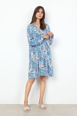 SOYACONCEPT DONIA WOVEN DRESS - CRYSTAL BLUE